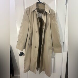 London Fog Beige Cotton Blend Coat